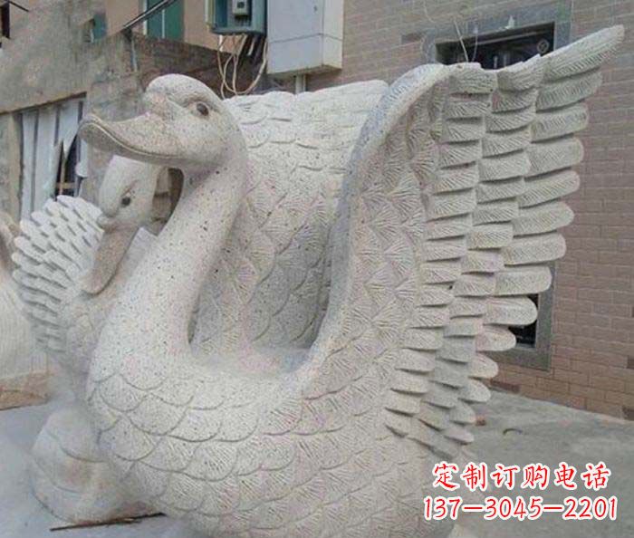 太原小区景观天鹅石雕喷泉