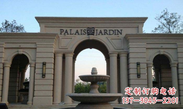 太原小区门口景观大理石喷泉石雕