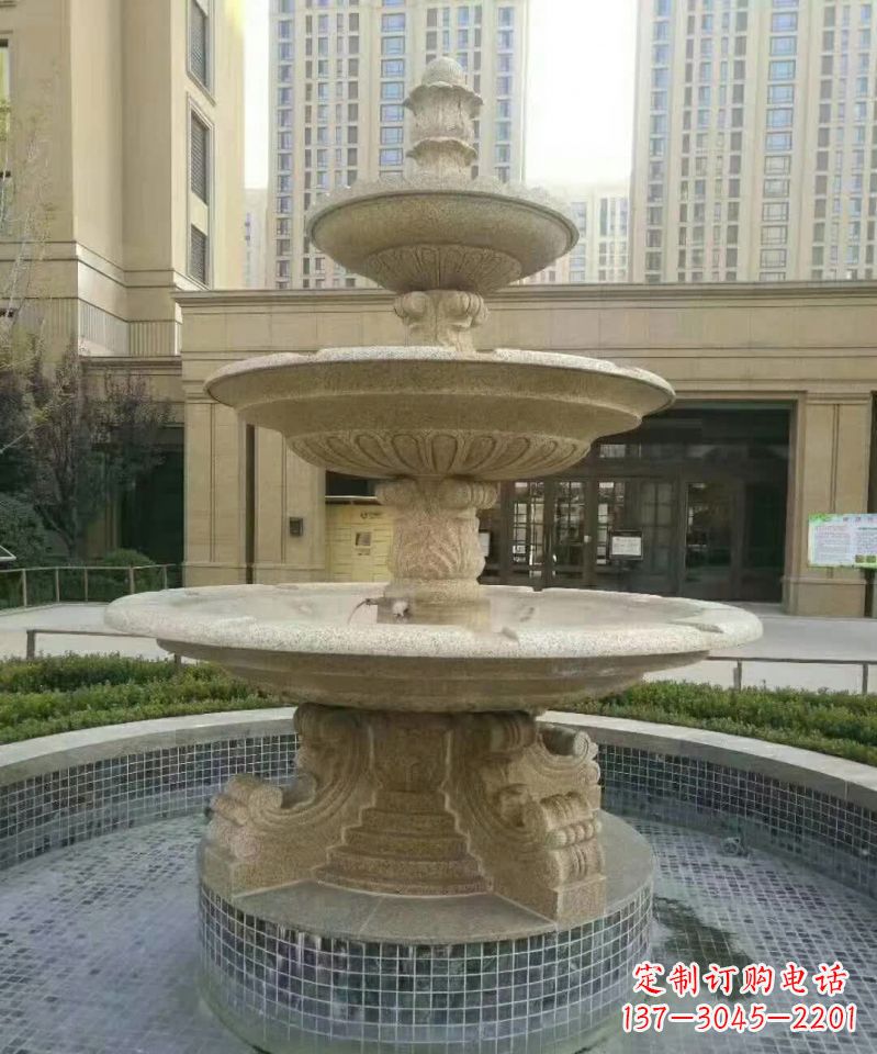 太原小区喷泉石雕 (2)