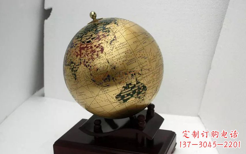 太原校园不锈钢地球仪雕塑 (3)
