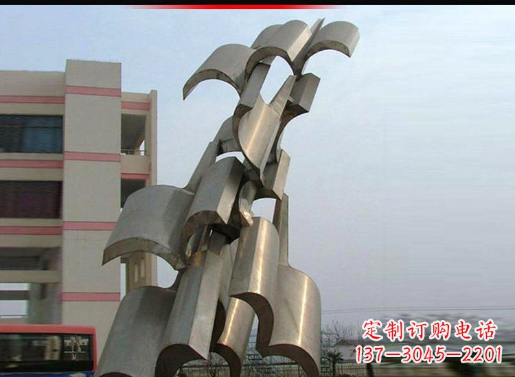 太原校园不锈钢书本景观雕塑