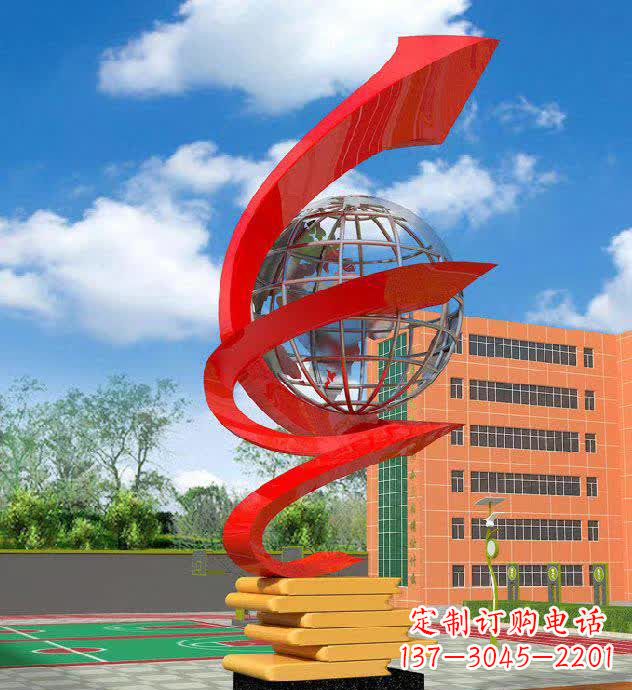 太原校园不锈钢书籍标志雕塑