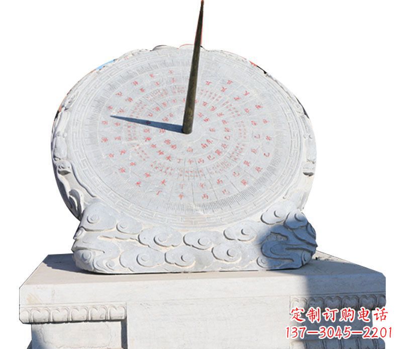 太原校园大理石日晷景观石雕 (3)