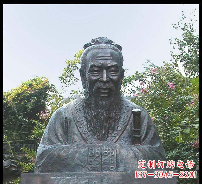 太原校园大型孔子头像铜雕