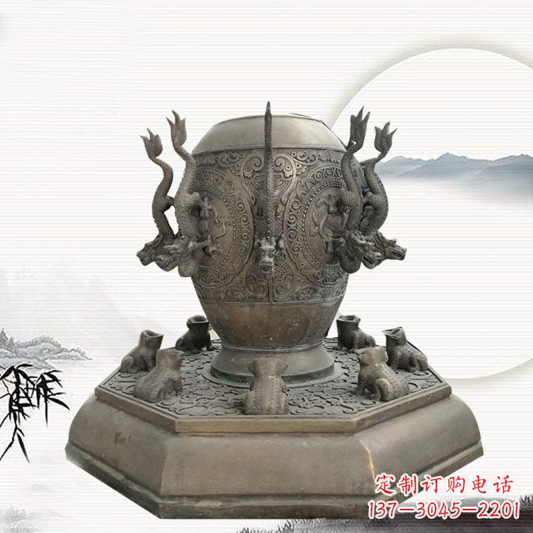 太原校园地动仪铜雕