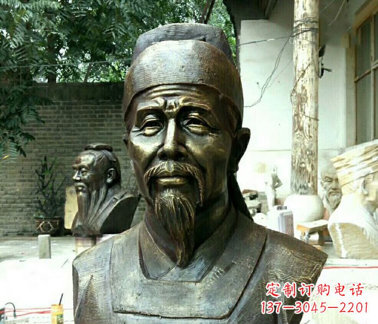 太原校园杜甫胸像铜雕