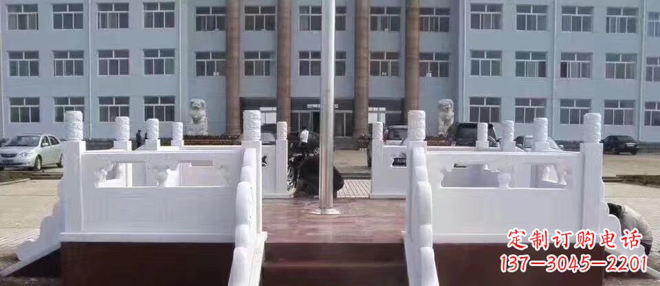太原校园汉白玉升旗台石雕
