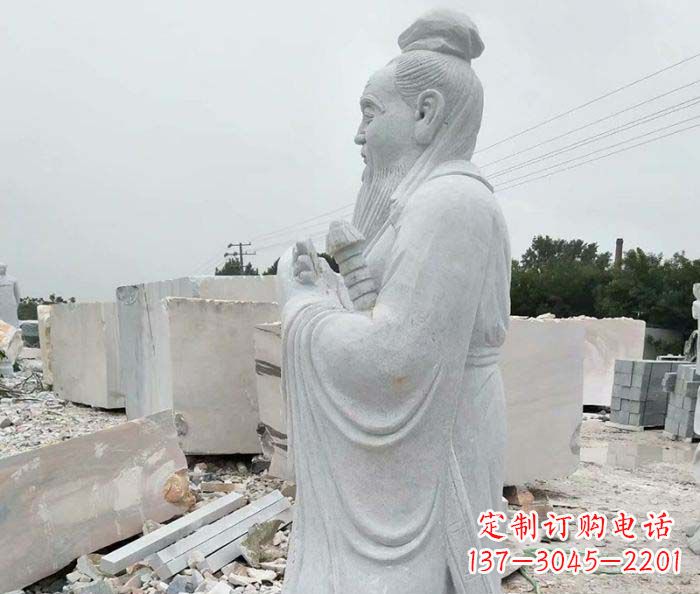 太原校园景观孔子石雕