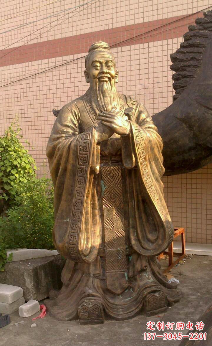 太原校园孔子像人物铜雕