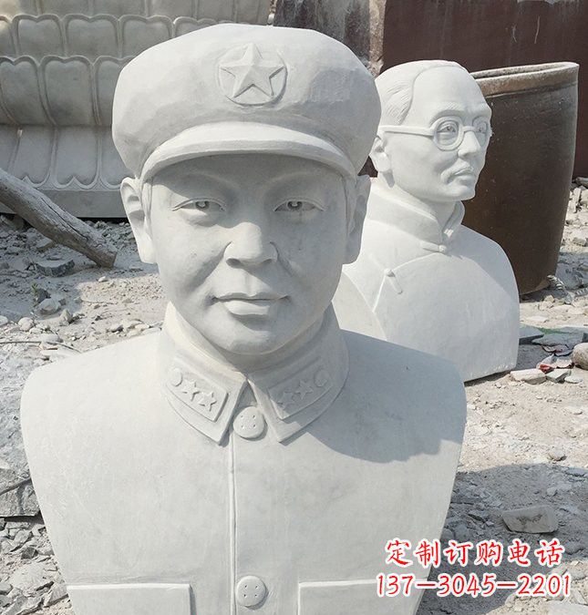 太原校园雷锋头像石雕