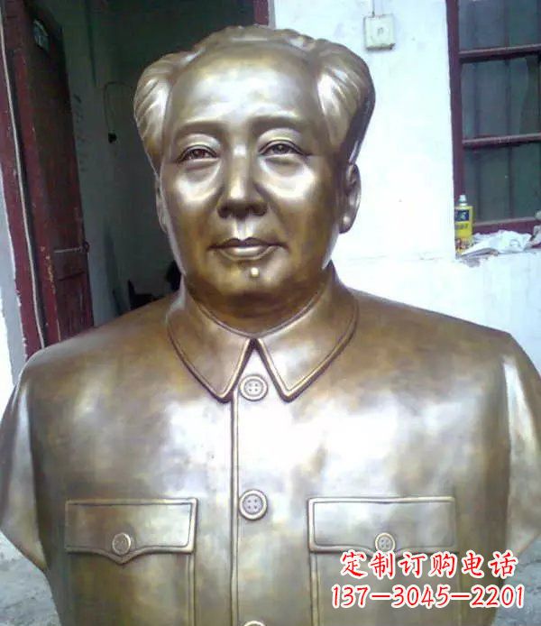 太原校园毛主席胸像伟人铜雕
