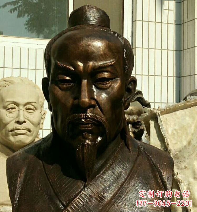 太原校园孟子胸像铜雕