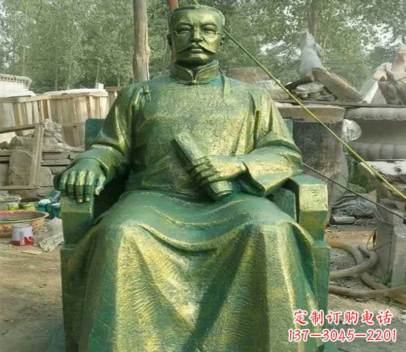 太原校园名人李大钊铜雕
