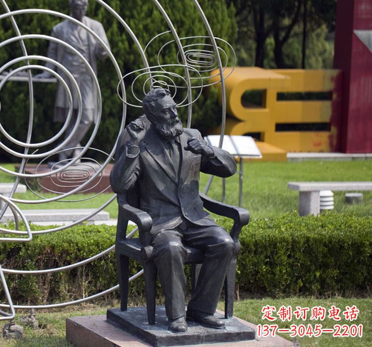 太原校园名人诺贝尔铜雕