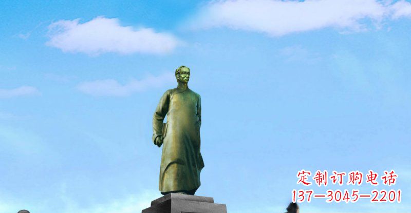 太原校园朱自清近代名人铜雕