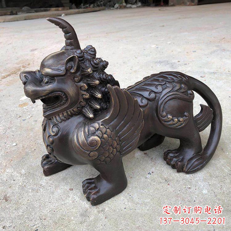 太原獬豸纯铜铸造雕塑
