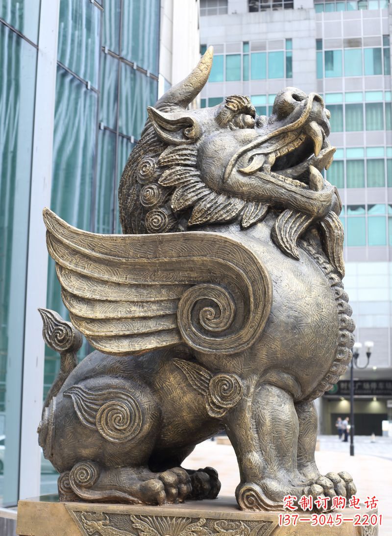太原獬豸古代神兽铜雕