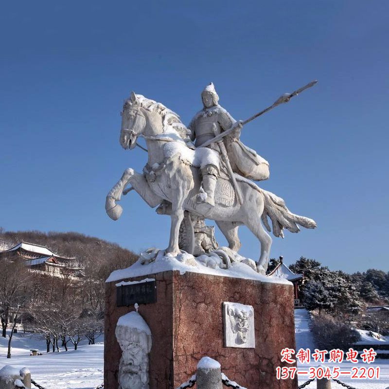 太原薛仁贵骑马雕像-中国历史名人唐朝名将景区景观雕塑