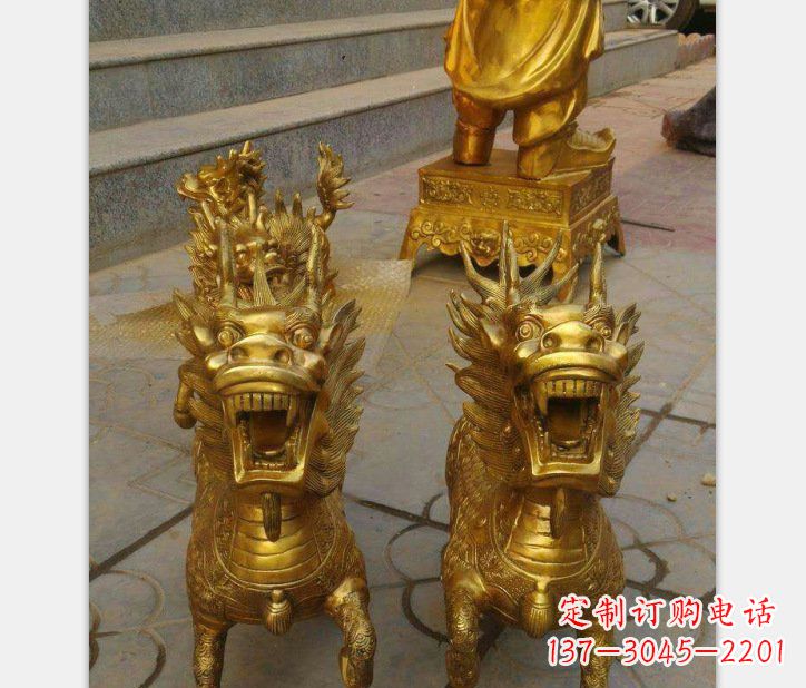 太原银行铜雕麒麟雕塑