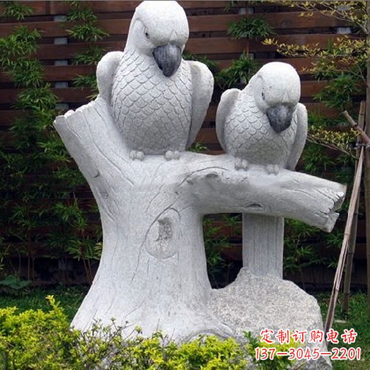 太原鹦鹉大理石雕塑