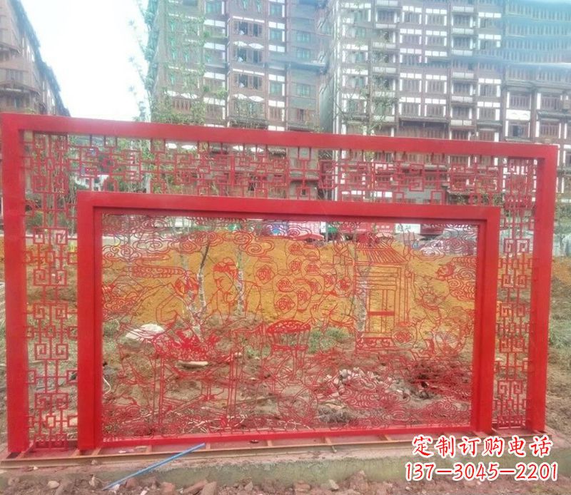 太原迎春福字剪纸雕塑