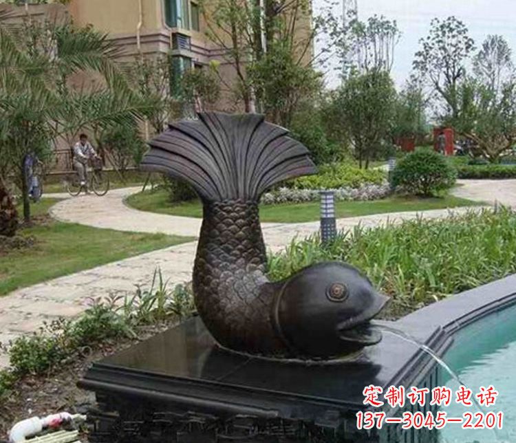 太原鱼喷泉铜雕
