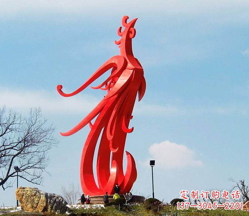太原园林不锈钢凤凰雕塑
