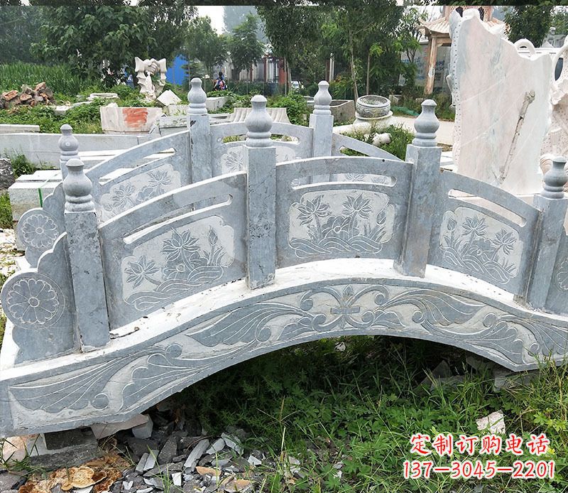 太原园林仿古石拱桥景观石雕 (3)