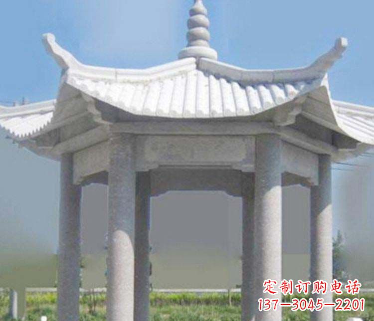 太原园林仿古石凉亭景观石雕