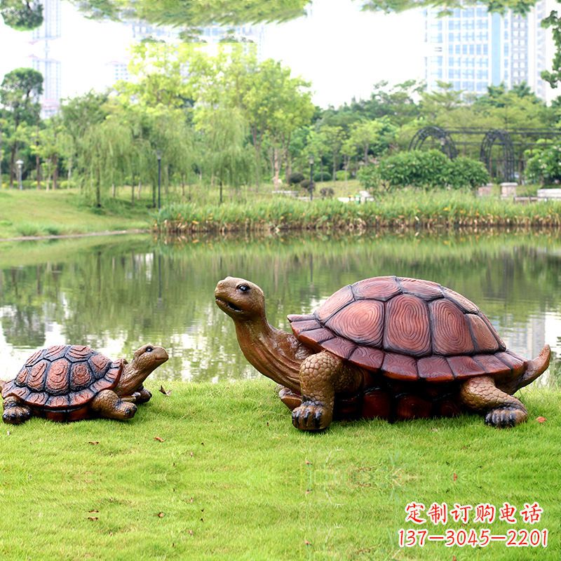 太原园林仿真乌龟玻璃钢池塘湖泊水景雕塑摆件
