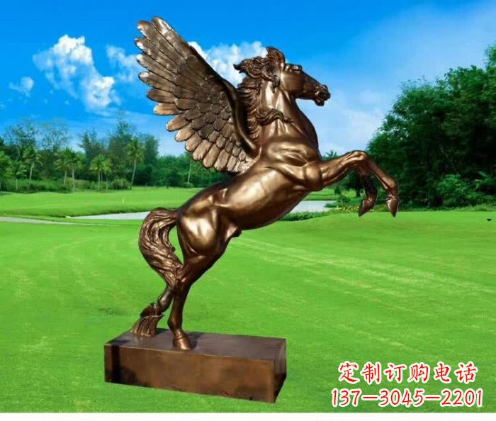 太原园林飞马铜雕 (2)
