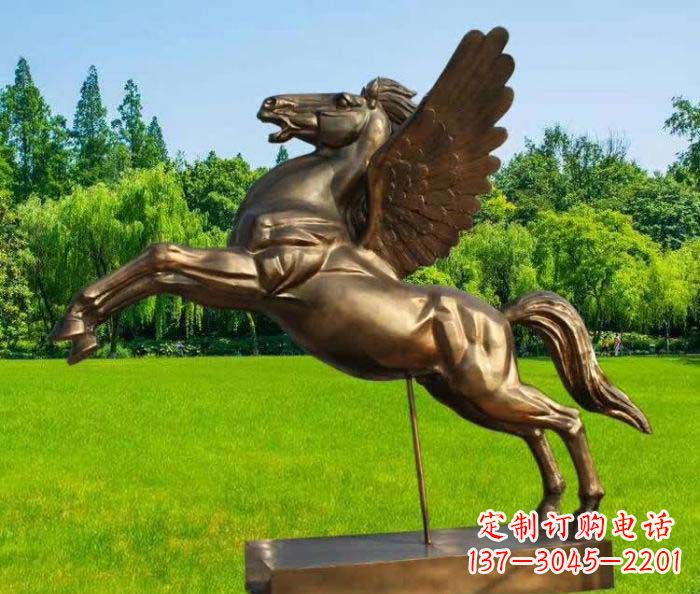 太原园林飞马铜雕