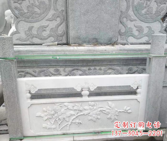 太原园林汉白玉石浮雕栏板 (3)