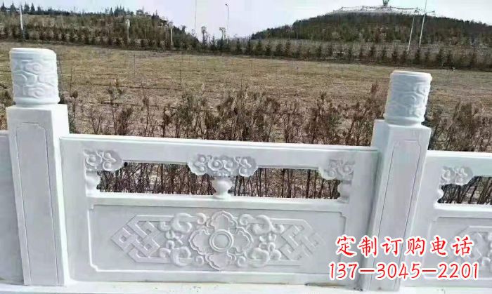 太原园林汉白玉石浮雕栏板 (4)