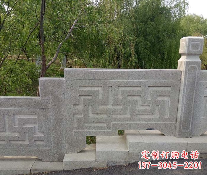 太原园林景观大理石桥栏板石雕 (7)