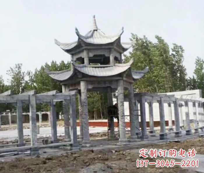 太原园林景观多层凉亭石雕 (2)