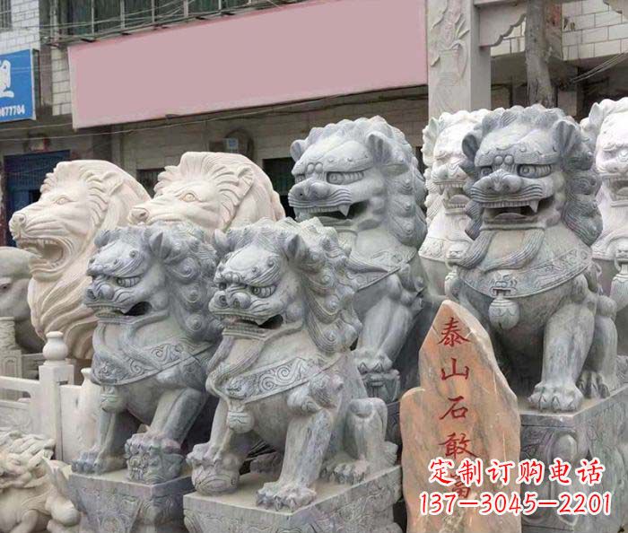 太原园林景观仿古狮子石雕