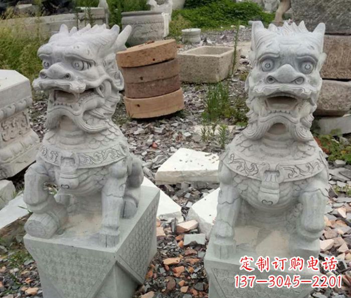 太原园林景观仿古麒麟石雕