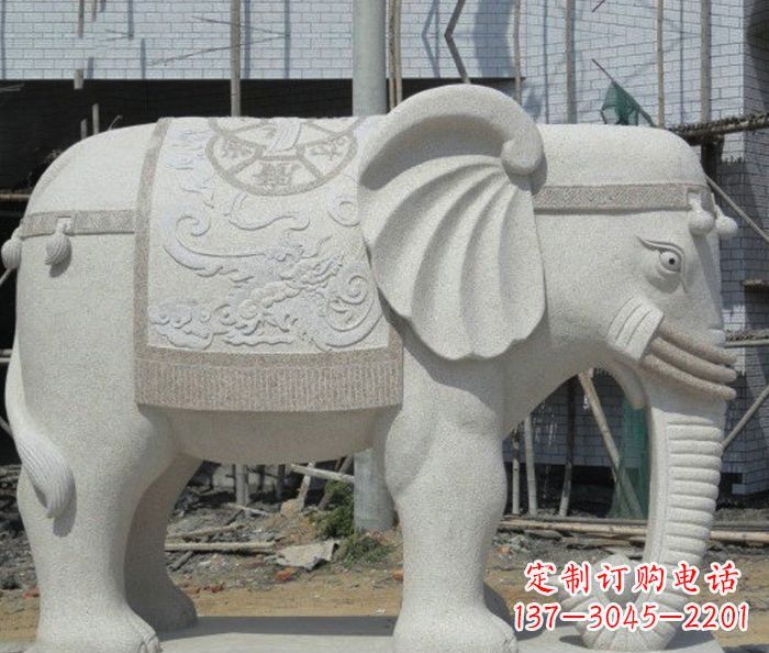 太原园林景观驮宝大象石雕 (2)