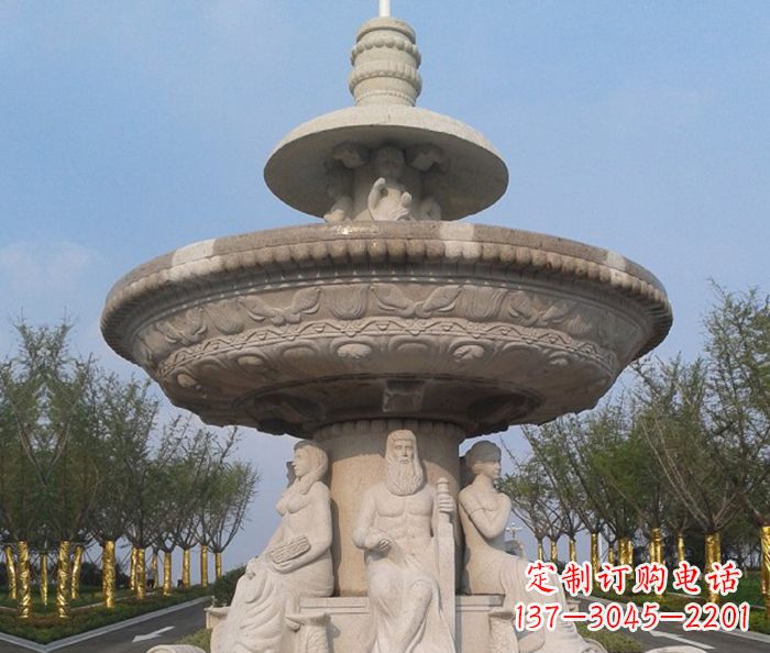太原园林景观西方人物喷泉石雕 (2)