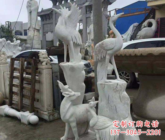 太原园林景观仙鹤石雕