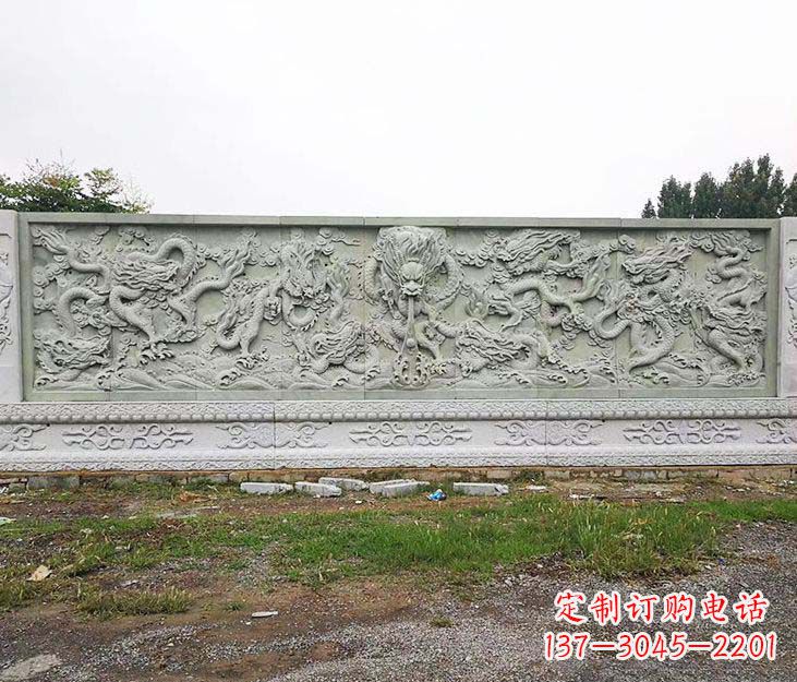 太原园林九龙壁景观石雕