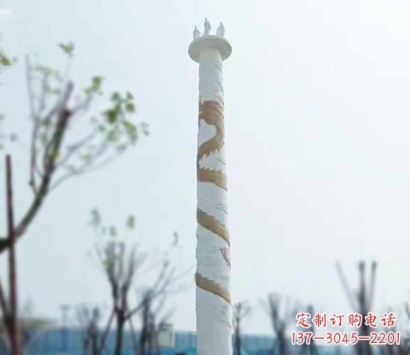 太原园林龙柱景观不锈钢