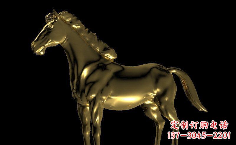 太原园林马动物景观铜雕