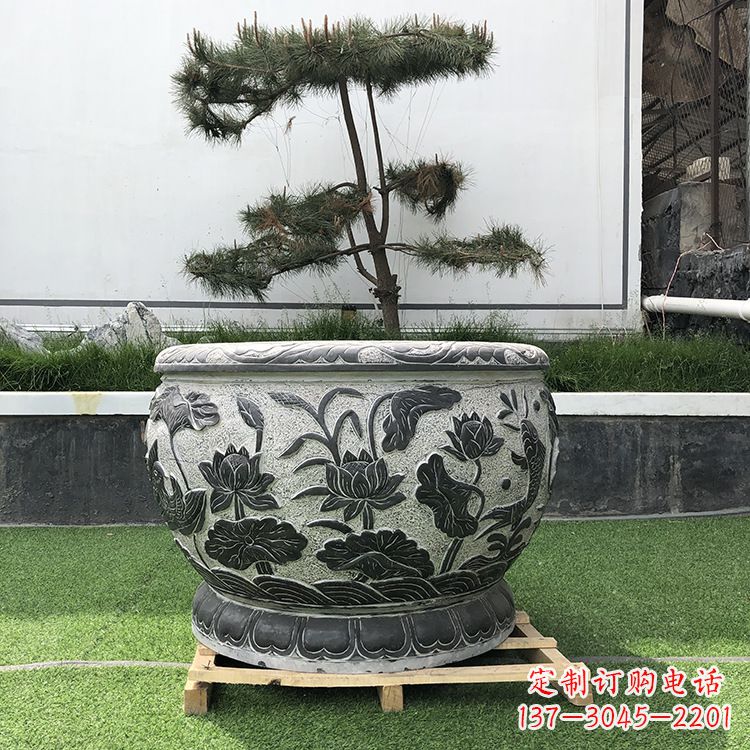 太原园林石雕水缸