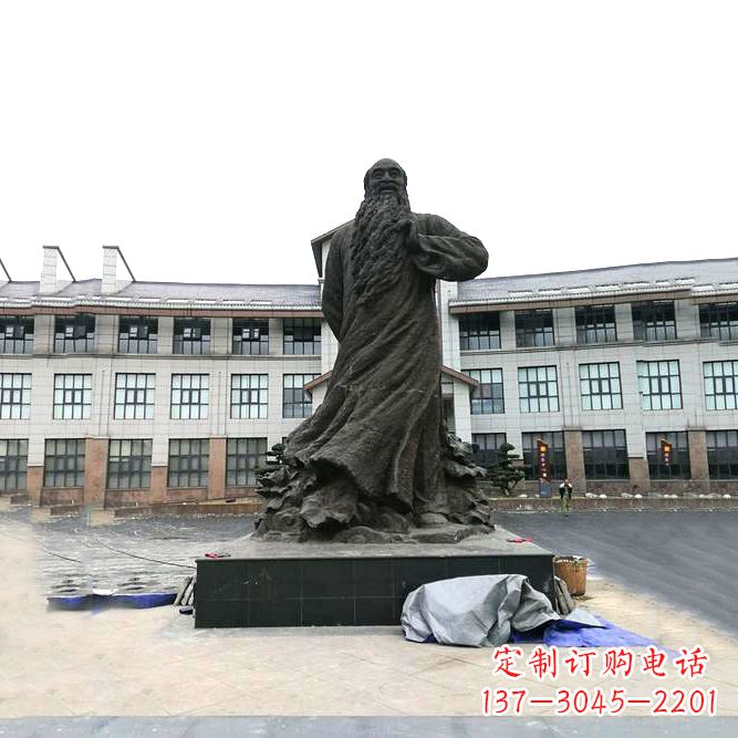 太原张大千铜雕塑像-景区广场名人雕塑