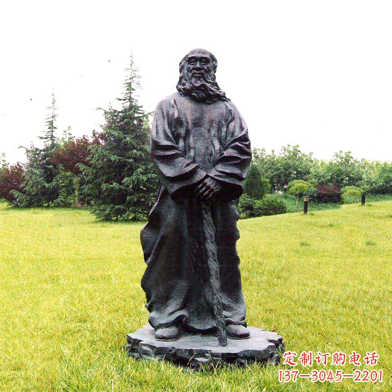 太原张大千铜雕像-公园近代名人著名人物雕塑