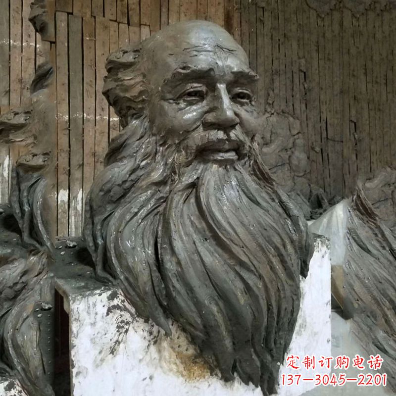 太原张大千头像雕塑泥稿