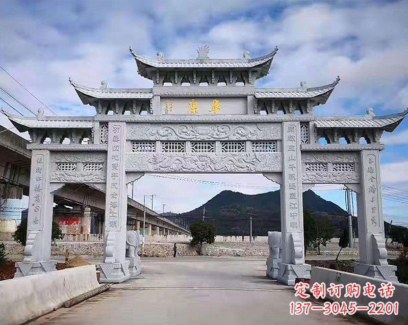 太原张掖石雕牌坊雕刻