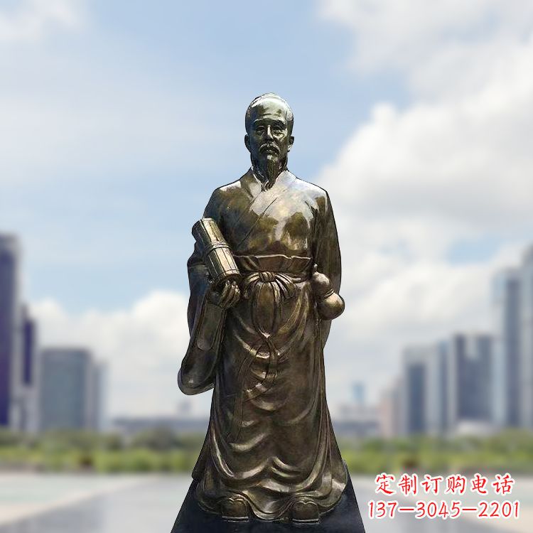 太原张仲景仿铜玻璃钢雕塑